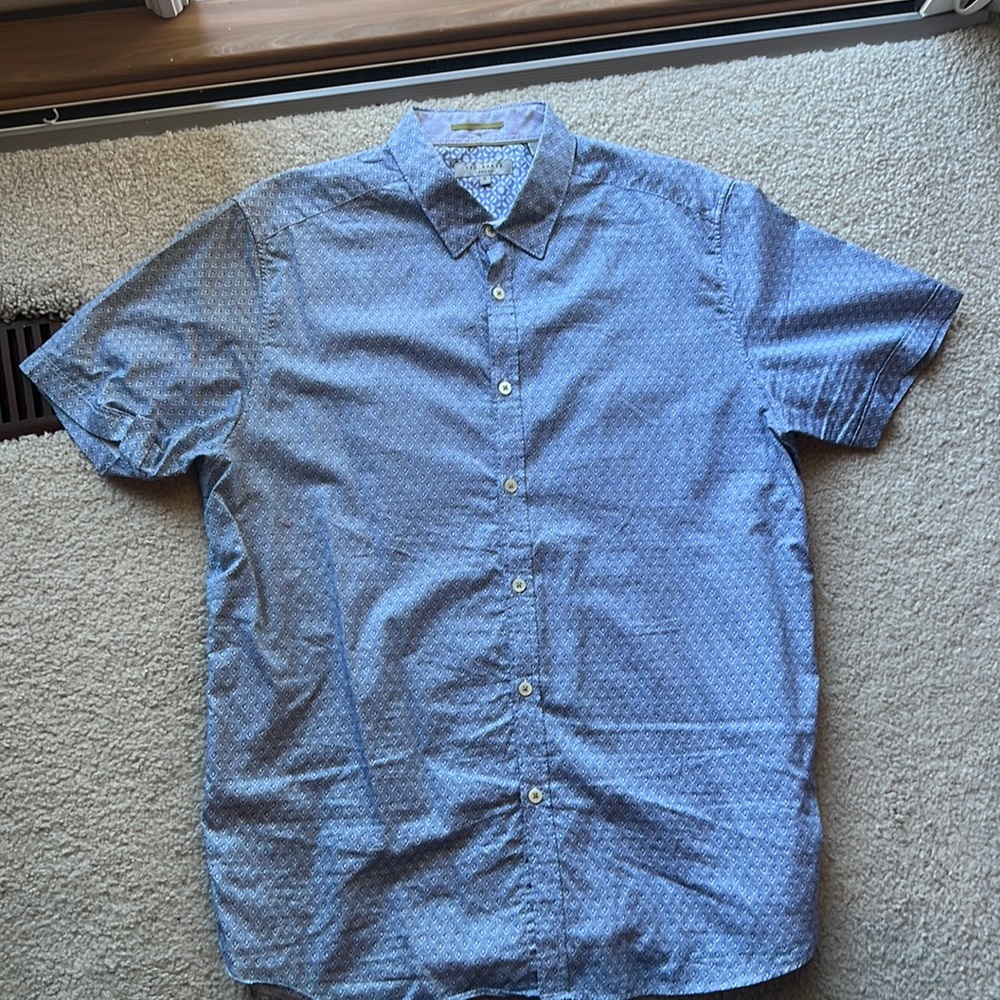 Ted Baker short sleeve button down shirt size 5
